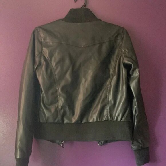 dELiA’s Faux Leather Bomber Jacket - Picture 2 of 3